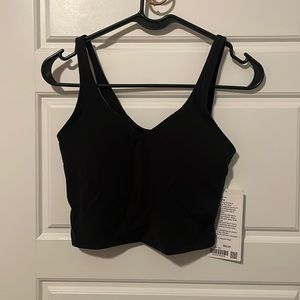 NWT black lululemon align crop tank